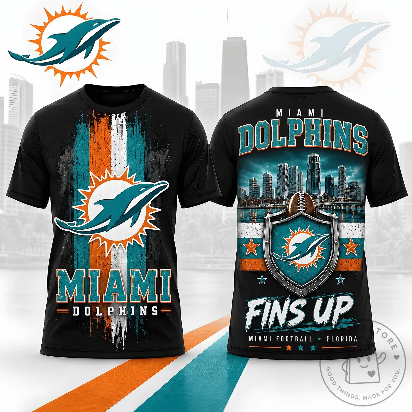 Miami Dolphins Hometown Pride Team Spirit Football Fan T-Shirt