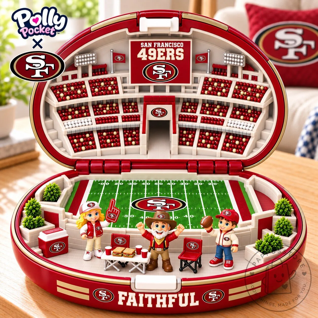 San Francisco 49ers Polly Pocket Football Stadium Playset