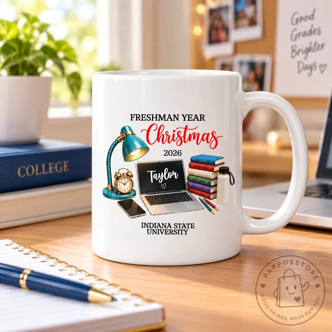 Freshman Year Christmas 2026 Personalized College Student Mug