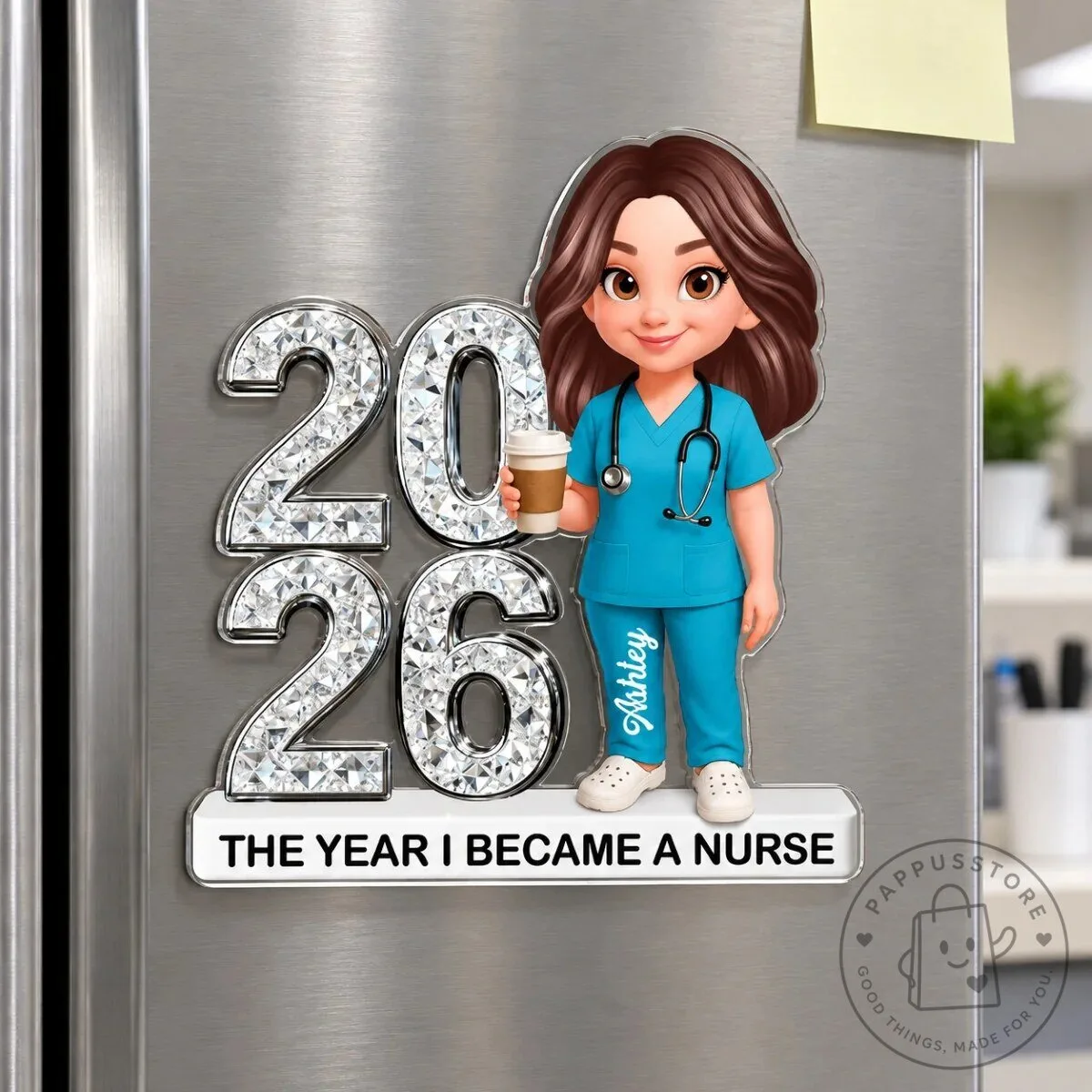 Personalized Nurse Graduation Year Acrylic Fridge Magnet