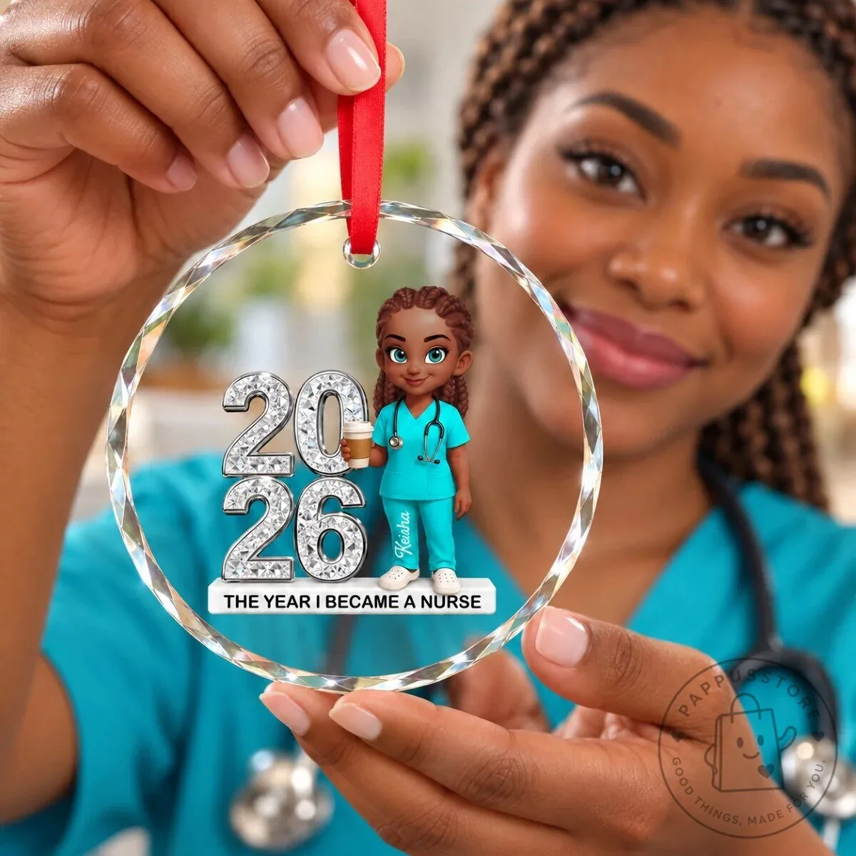 Personalized Nurse Graduation Year Crystal Ornament, Healthcare Worker Gift 16 Personalized Nurse Graduation Year Crystal Ornament, Healthcare Worker Gift