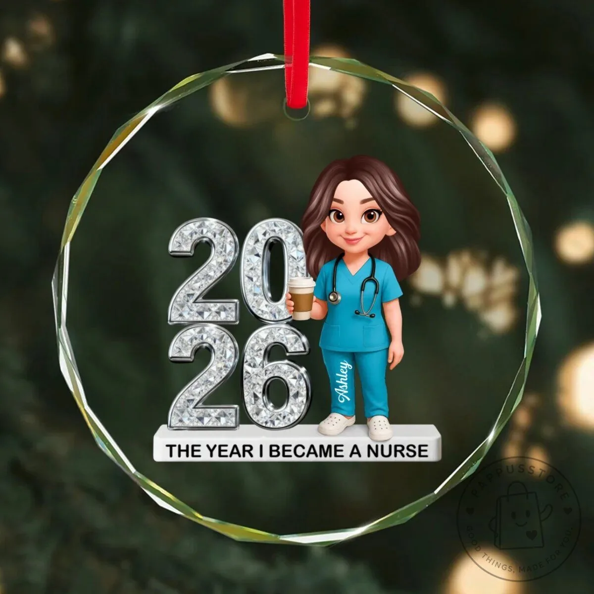 Personalized Nurse Graduation Year Crystal Ornament, Healthcare Worker Gift 19 Personalized Nurse Graduation Year Crystal Ornament, Healthcare Worker Gift