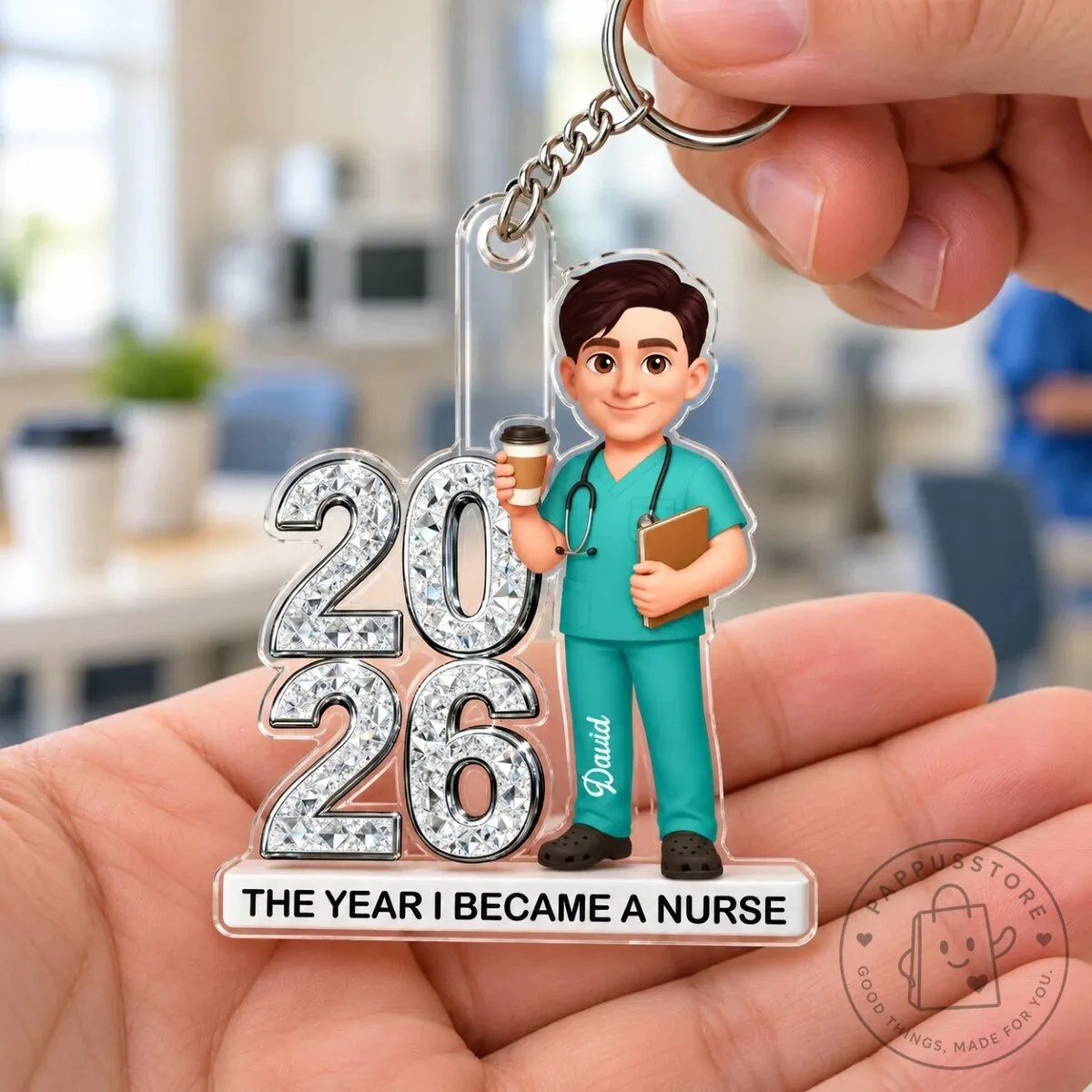 Personalized Nurse Graduation Keychain, The Year I Became A Nurse Keepsake 12 Personalized Nurse Graduation Keychain, The Year I Became A Nurse Keepsake