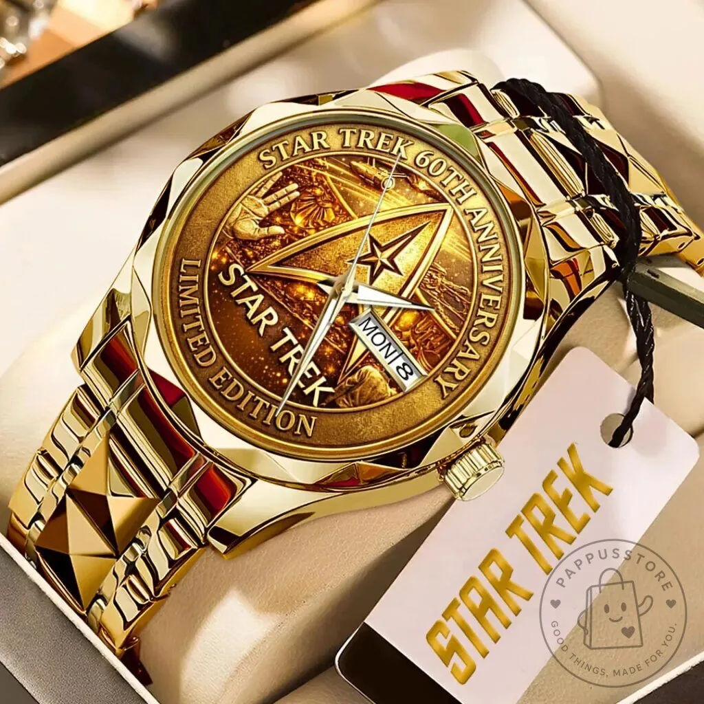 Star Trek 60th Anniversary Limited Edition Gold Luxury Quartz Watch