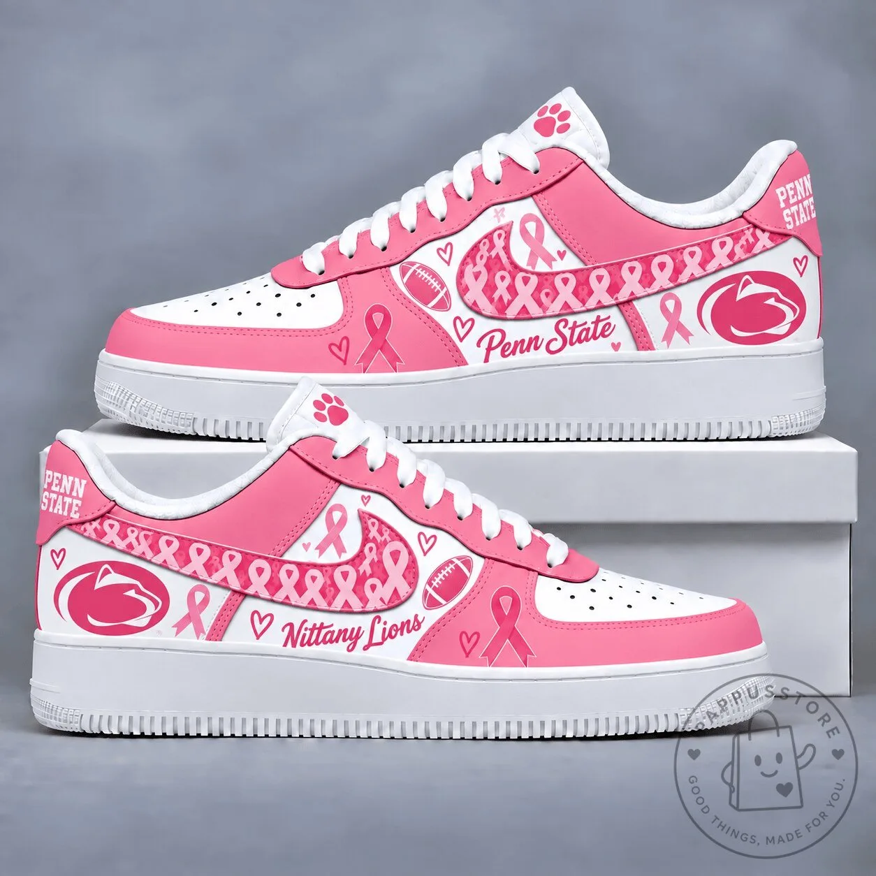 Penn State Nittany Lions Breast Cancer Awareness Pink Shoes
