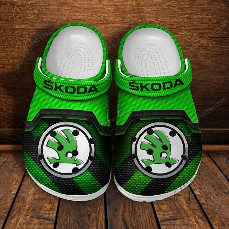 Skoda Car Logo Green Classic Crocs Shoes for Men and Women