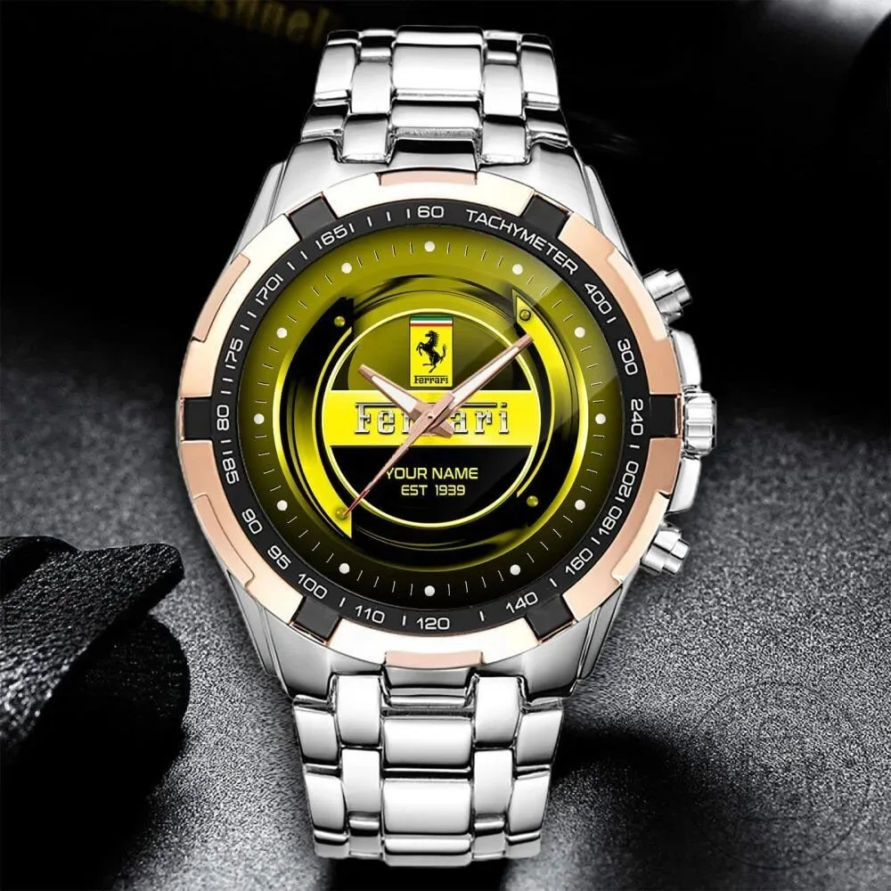 Ferrari Custom Name Est 1939 Luxury Stainless Steel Watch