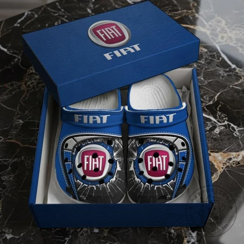 Fiat Logo Blue Classic Casual Crocs Shoes