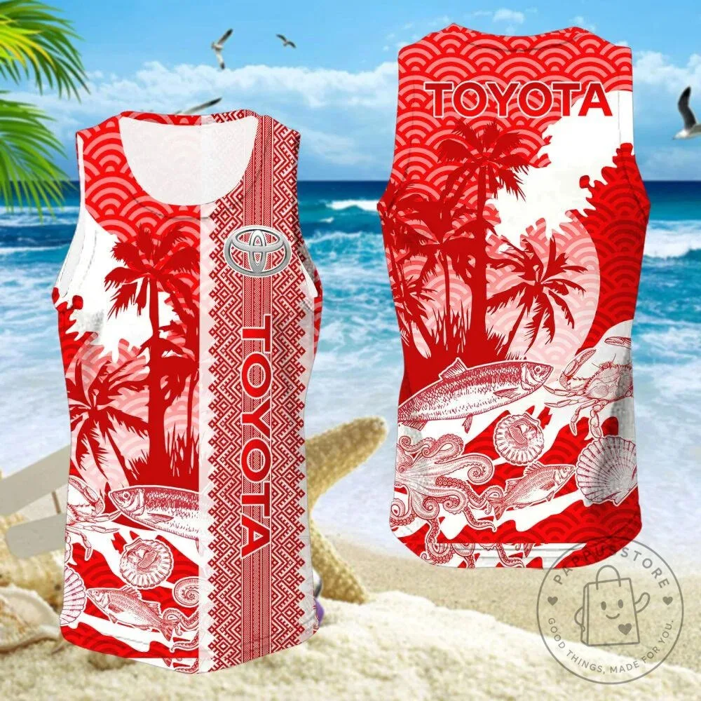 Toyota Logo Red and White Tropical Beach Hawaiian Shirt 15 Toyota Logo Red and White Tropical Beach Hawaiian Shirt
