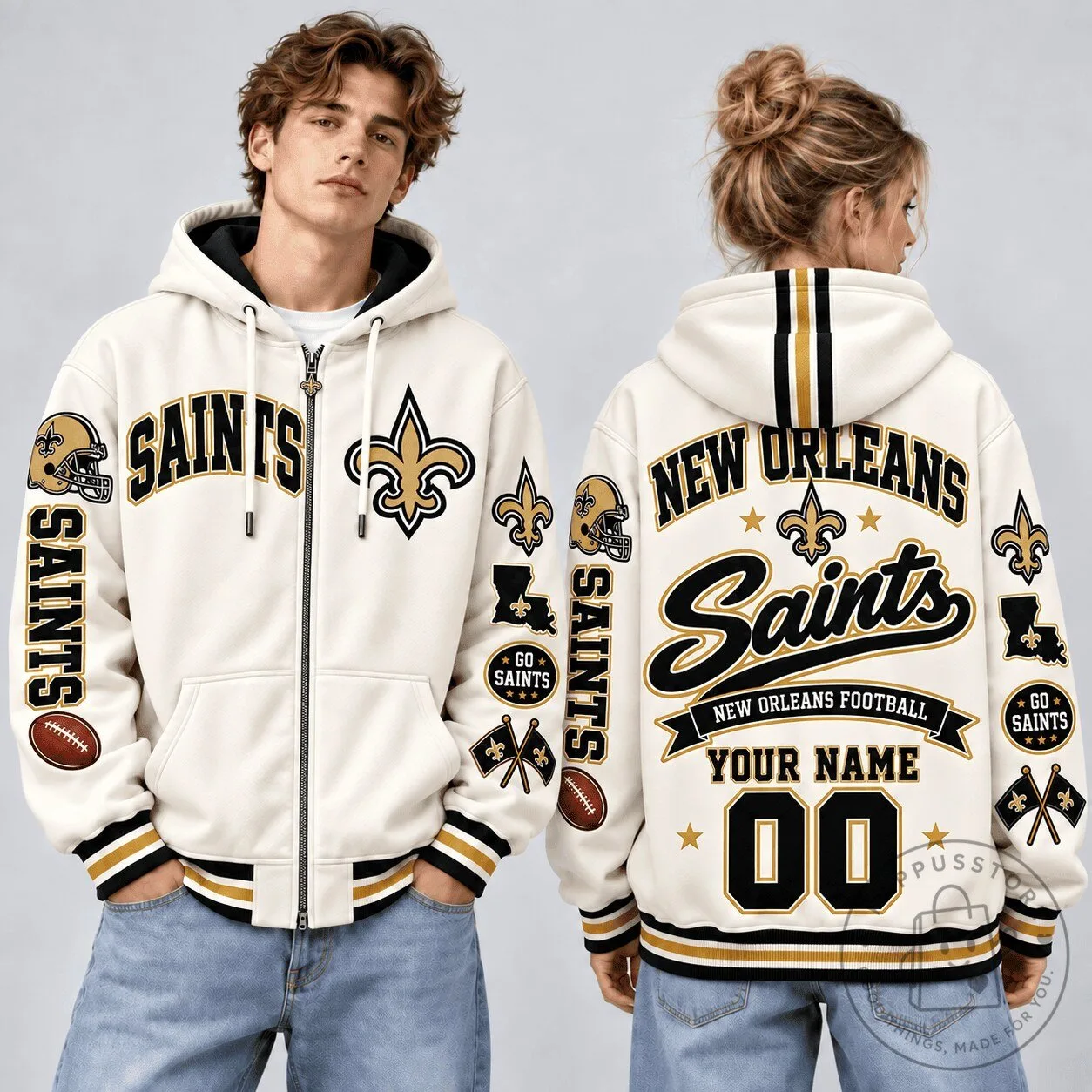 New Orleans Saints NFL Football Personalized Champions Style Hoodie