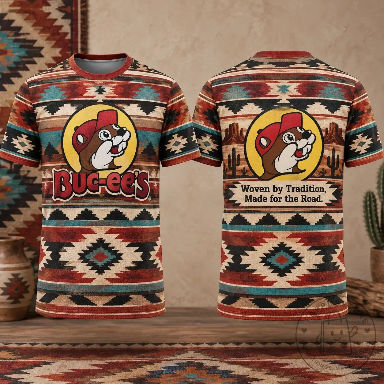 Buc-ee's So In Love Southwestern Geometric Pattern T-Shirt