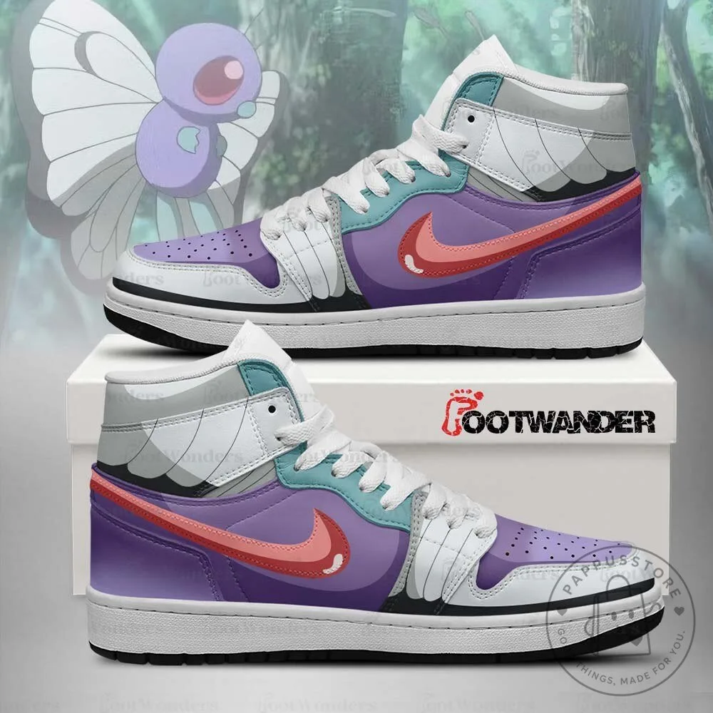 Butterfree Pokemon Anime Character High-Top Sneakers