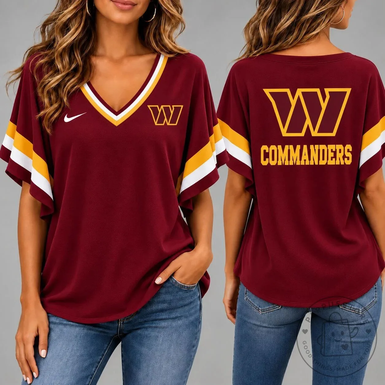 Washington Commanders Women's Burgundy Nike Game Day Short Sleeve T-Shirt