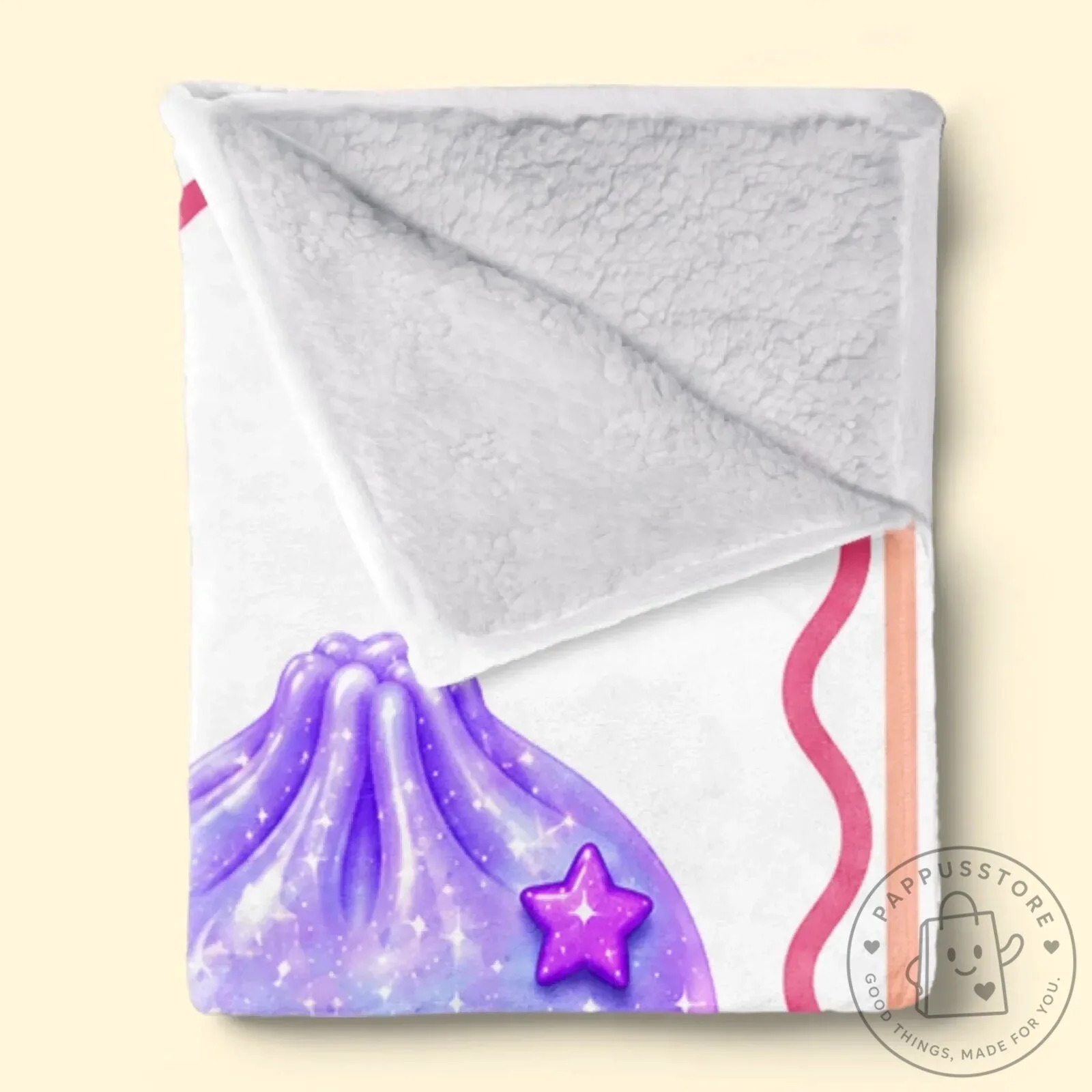 Personalized Kawaii Dumpling Squishy Character Rainbow Kids Blanket 20 Personalized Kawaii Dumpling Squishy Character Rainbow Kids Blanket