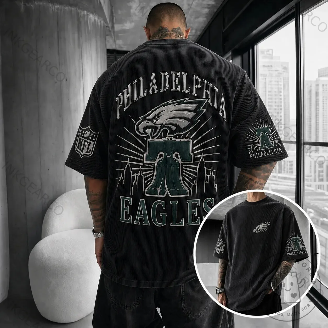 Philadelphia Eagles National Football League Oversized Short-Sleeve T-Shirt