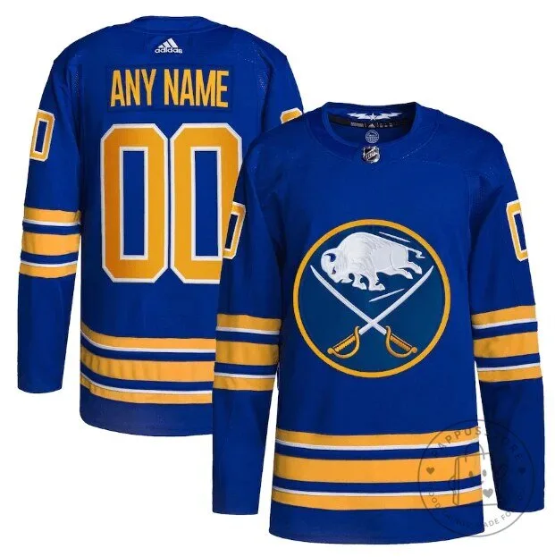 Buffalo Sabres Royal Blue Custom Name and Number Hockey Jersey