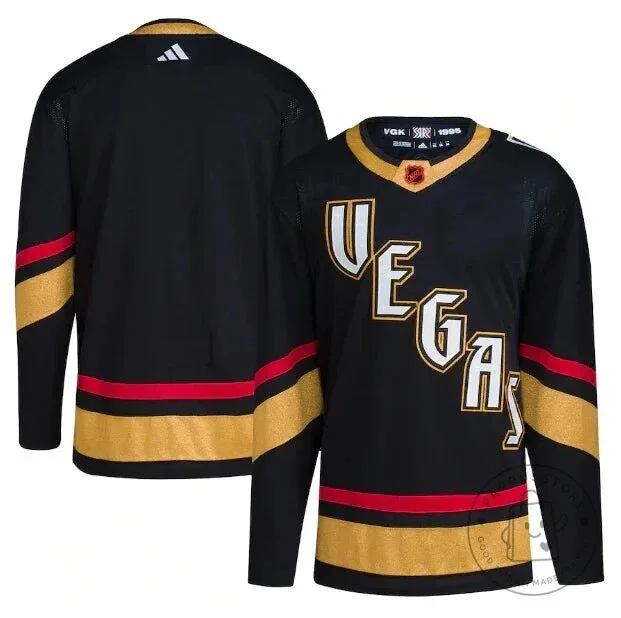 Vegas Golden Knights Reverse Retro 2.0 Black Gold Red Hockey Jersey