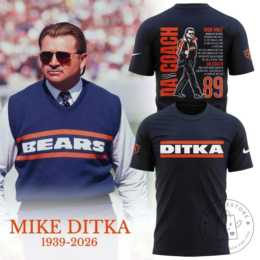 Mike Ditka Chicago Bears Football Legend Da Coach Number 89 T-Shirt