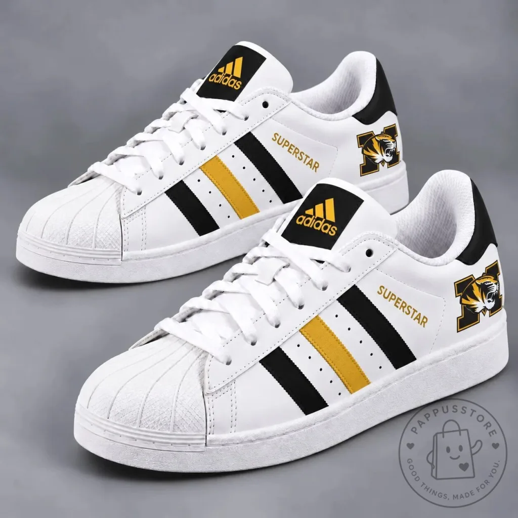 Missouri Tigers NCAA Game Day Superstar Shoes for Sports Fans