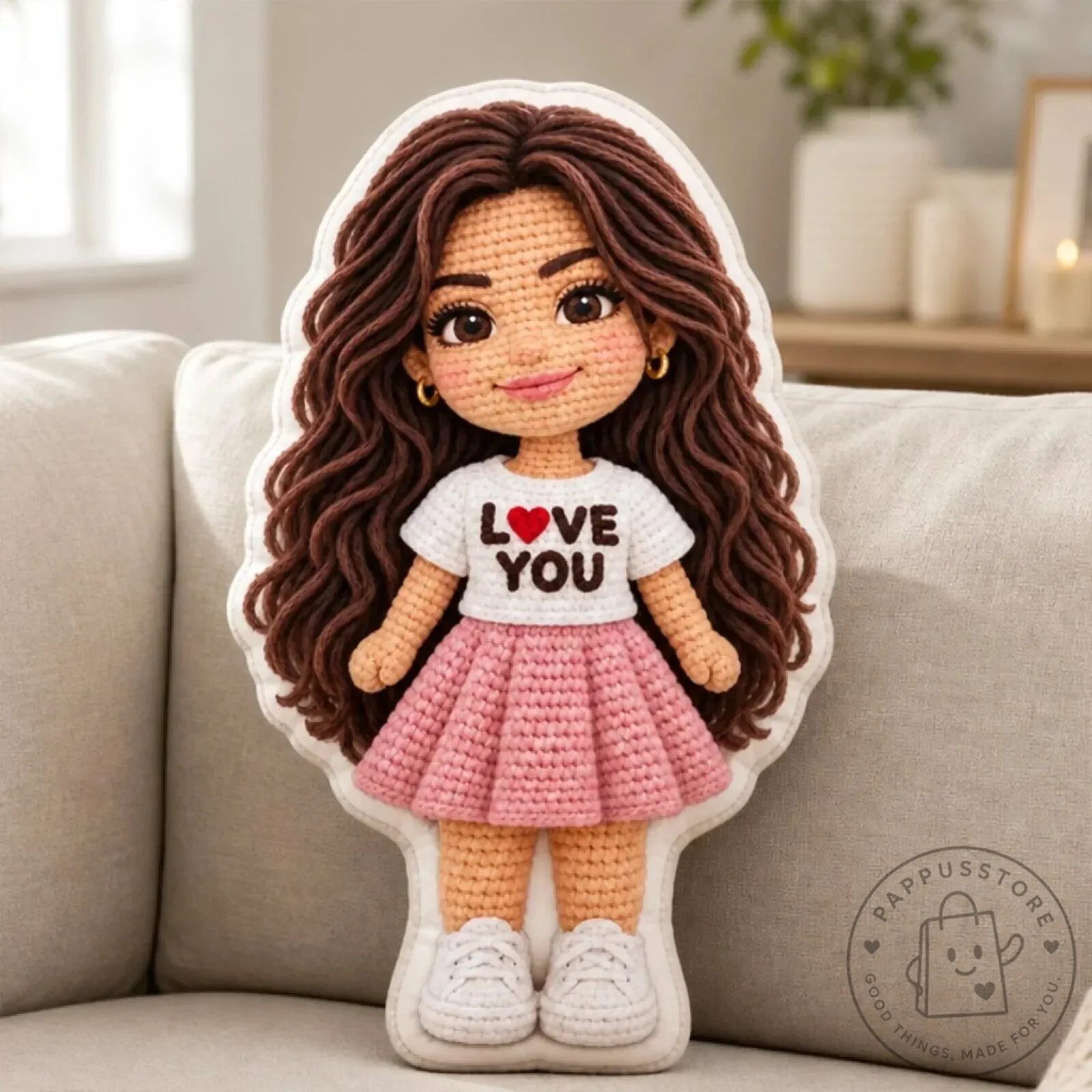 Personalized Crochet Couple Doll Keepsake Pillow, Custom Photo Anniversary Gift 10 Personalized Crochet Couple Doll Keepsake Pillow, Custom Photo Anniversary Gift