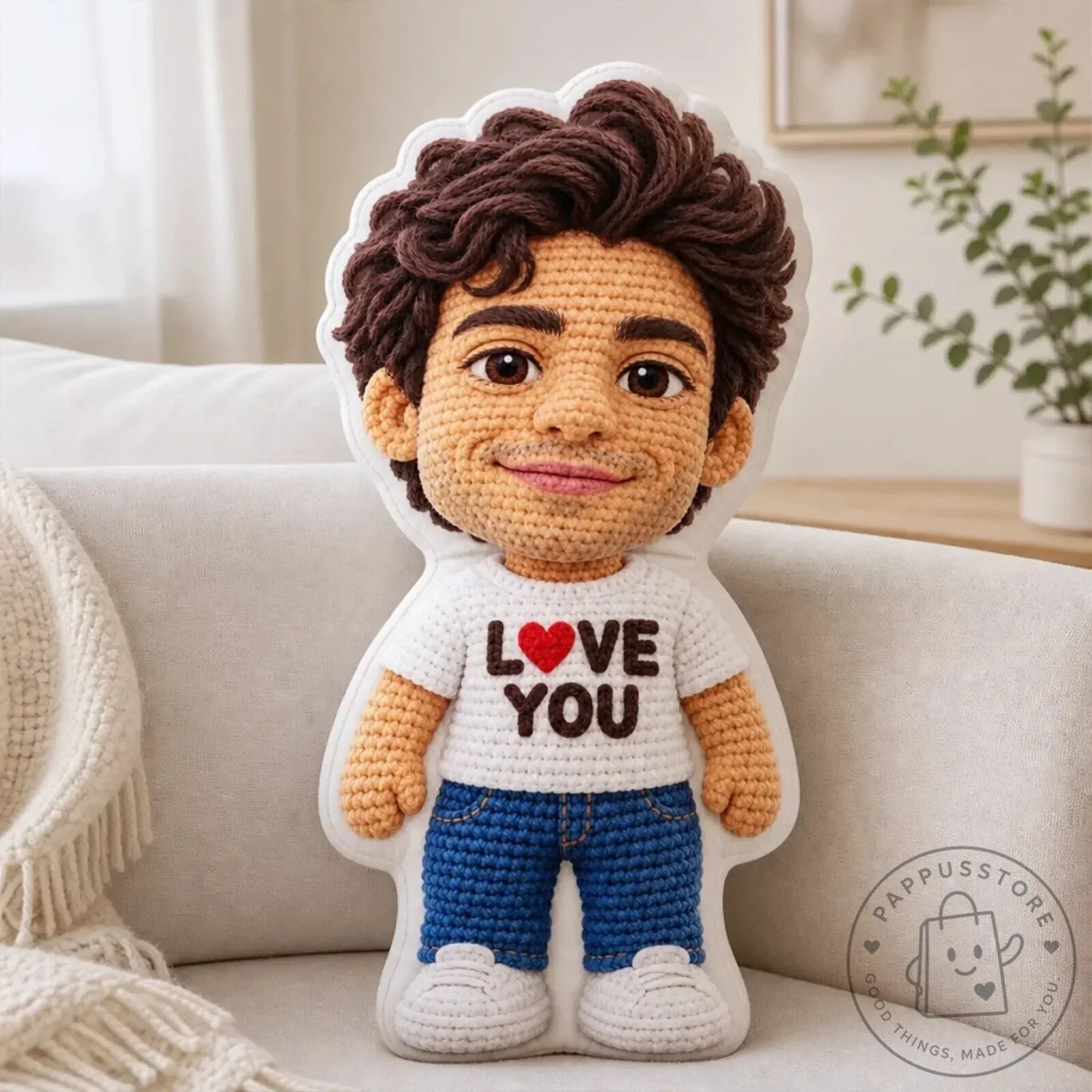 Personalized Crochet Couple Doll Keepsake Pillow, Custom Photo Anniversary Gift 13 Personalized Crochet Couple Doll Keepsake Pillow, Custom Photo Anniversary Gift