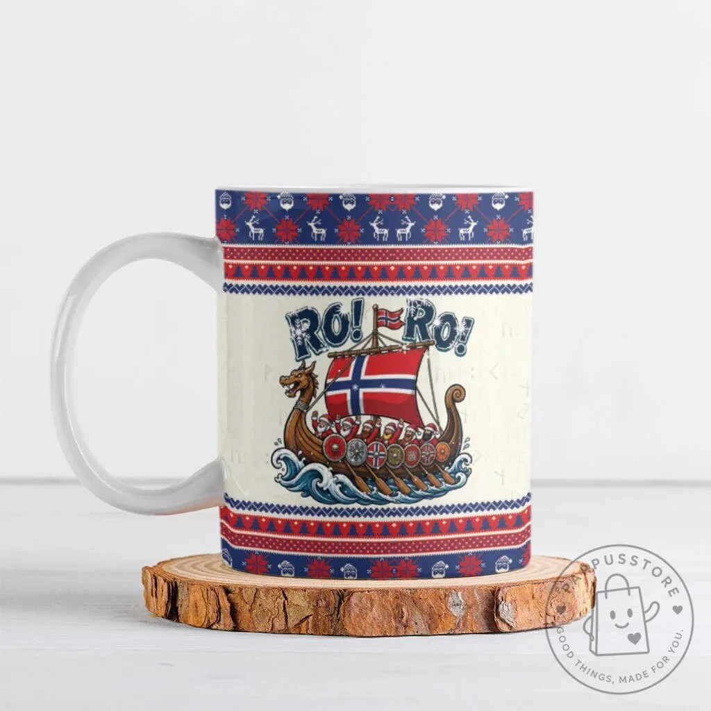 Norway Christmas Viking Santa Claus Ro Ro Ceramic Coffee Mug