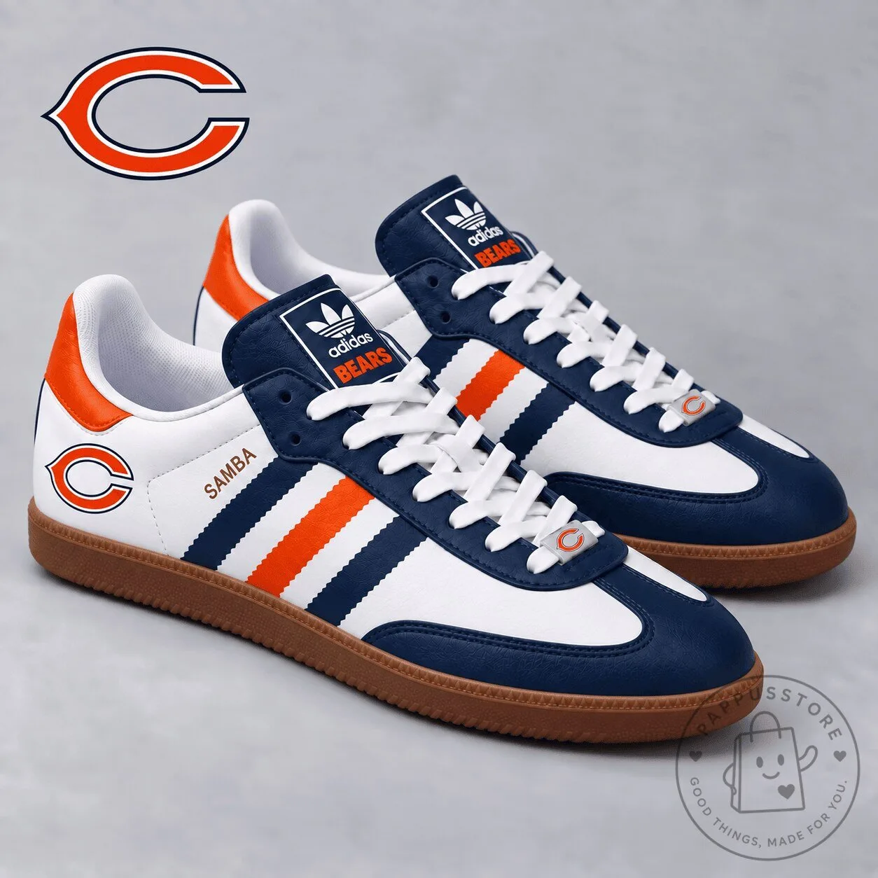 Chicago Bears NFL Team Logo Samba Style Fan Shoes