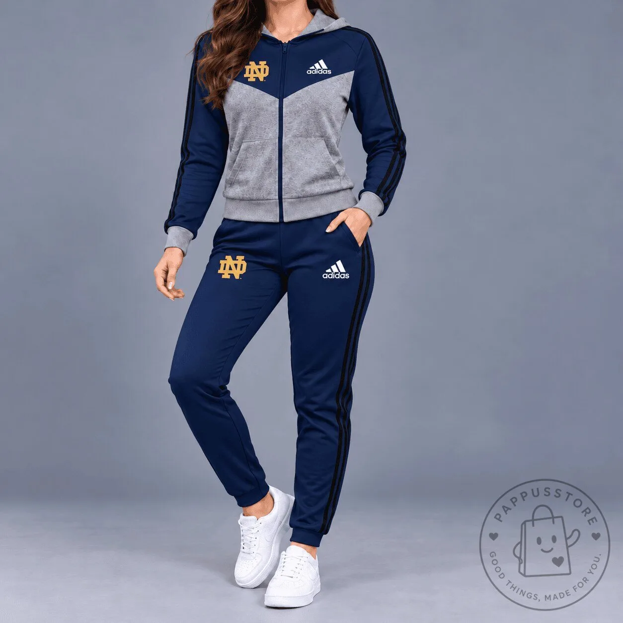 Notre Dame Fighting Irish NCAA Classic Heritage Full Zip Hoodie for Women