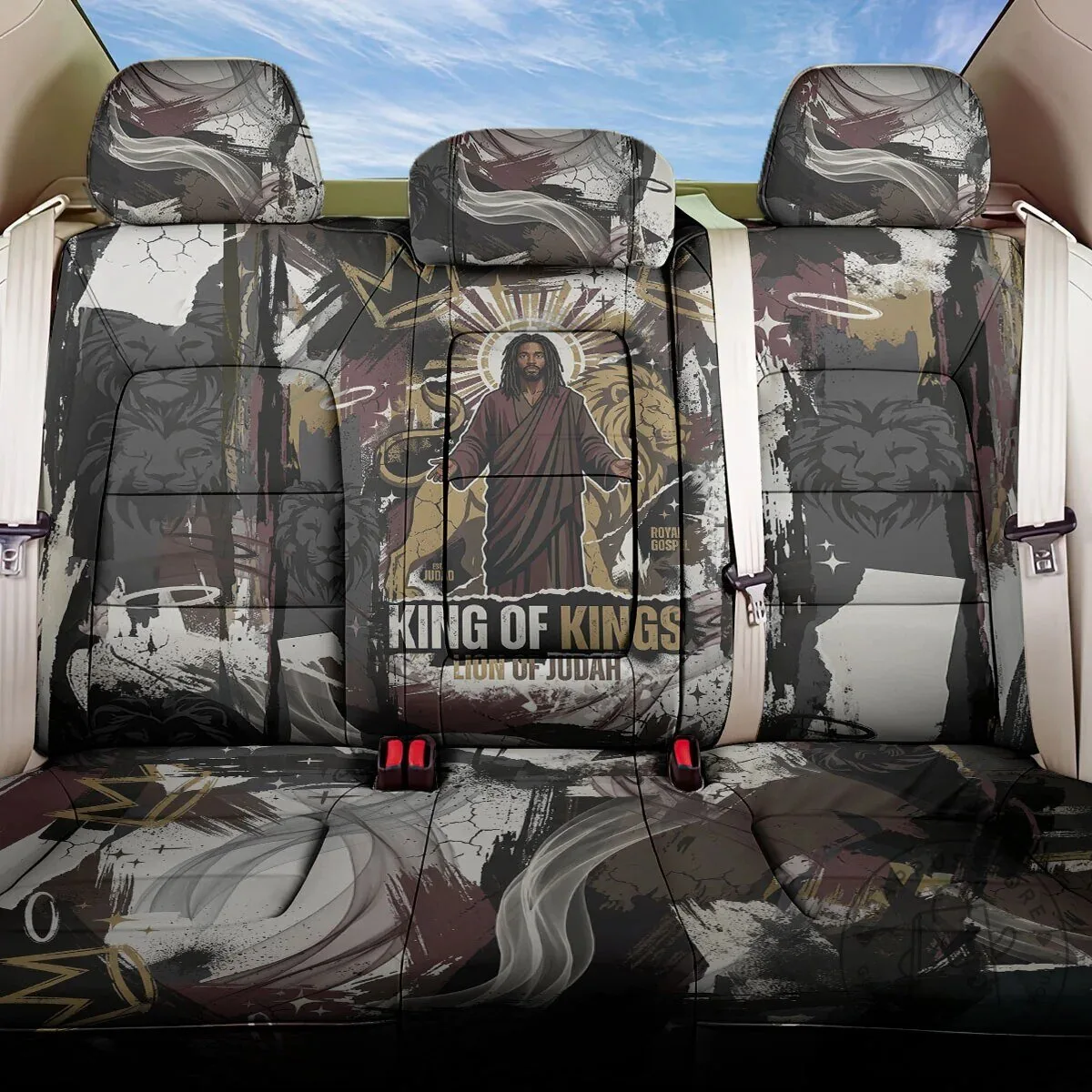 King of Kings Jesus is King Lion of Judah Car Seat Cover