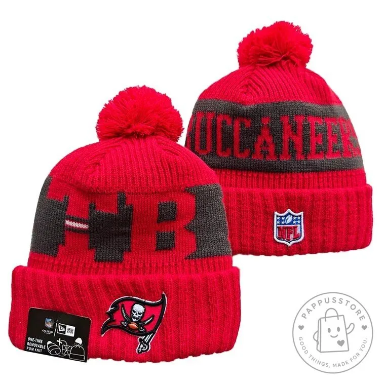 Tampa Bay Buccaneers NFL Red Knit Beanie Winter Pom Hat
