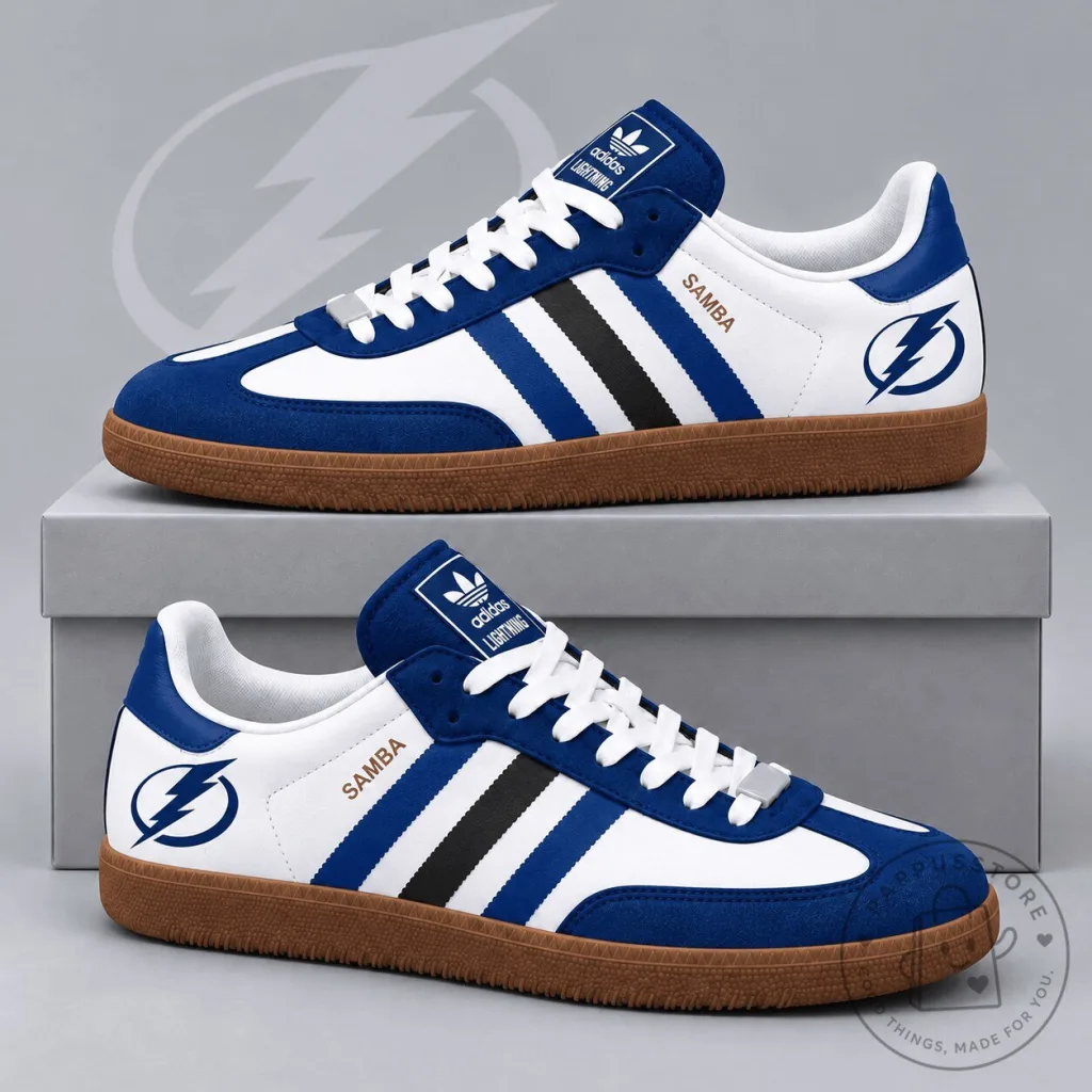 Tampa Bay Lightning Adidas Samba Low Top Sneakers Hockey Fan Casual Shoes