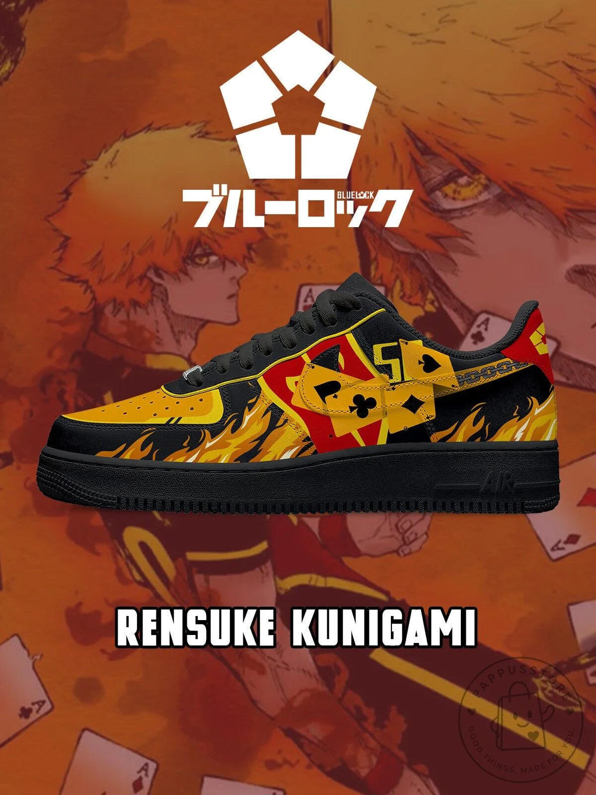 Custom Sneakers Featuring Rensuke Kunigami from Blue Lock Anime