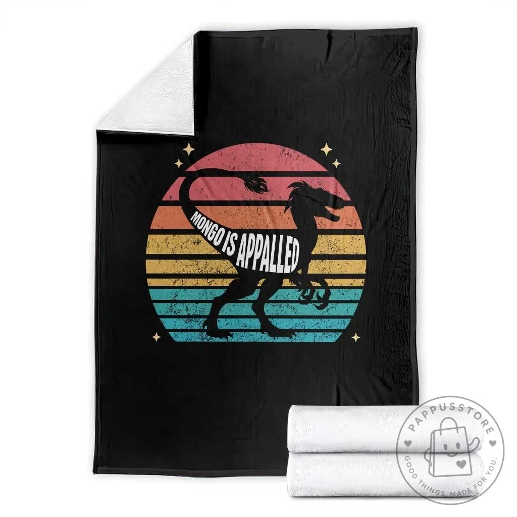 Funny Velociraptor Dinosaur Sunset Mongo Is Appalled Blanket 3 Funny Velociraptor Dinosaur Sunset Mongo Is Appalled Blanket