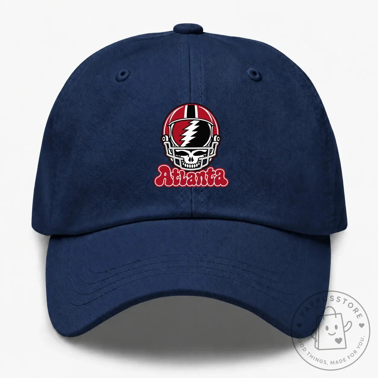 Atlanta Grateful Dead Steal Your Face Football Helmet Embroidered Cap Hat 8 Atlanta Grateful Dead Steal Your Face Football Helmet Embroidered Cap Hat