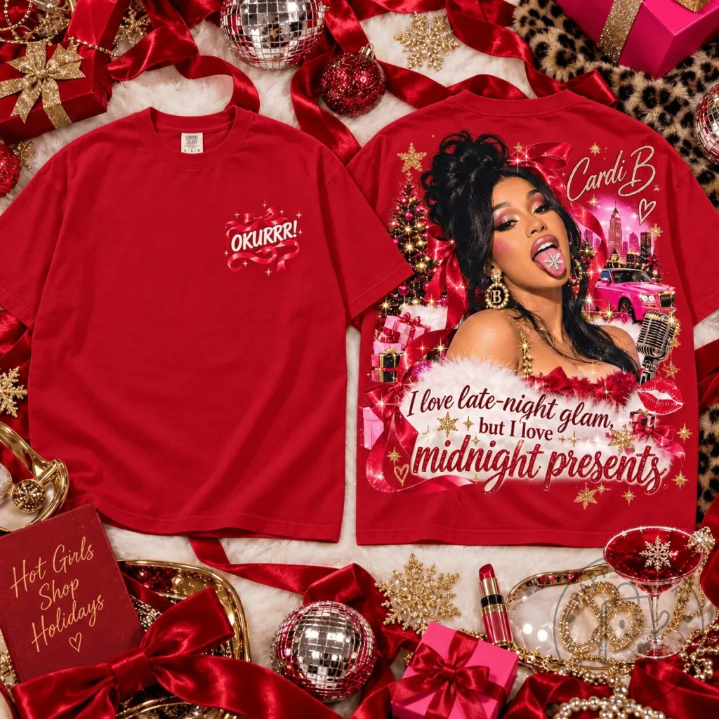 Cardi B Midnight Presents Christmas Holiday T-Shirt for Music Lovers Cardi B Midnight Presents Christmas Holiday T-Shirt for Music Lovers