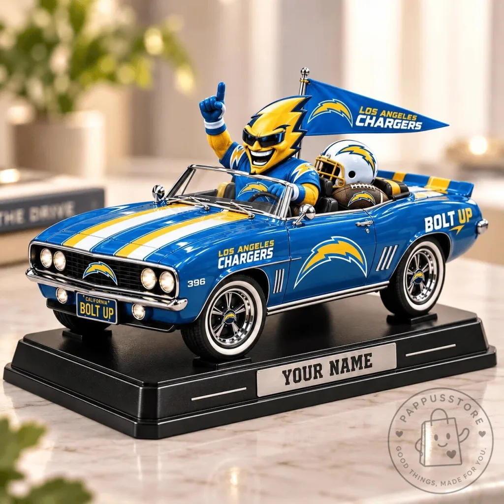 Los Angeles Chargers Personalized NFL Convertible Car Acrylic Block Plaque Los Angeles Chargers Personalized NFL Convertible Car Acrylic Block Plaque