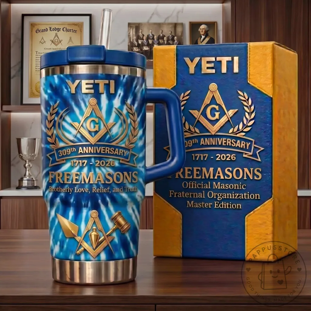 Freemasons 309th Anniversary Masonic Fraternal Organization Handle Tumbler Freemasons 309th Anniversary Masonic Fraternal Organization Handle Tumbler