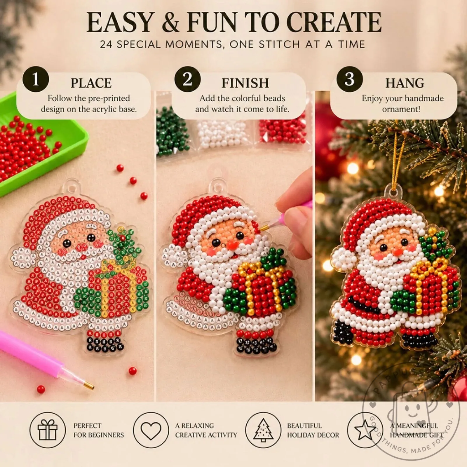 DIY Diamond Painting Advent Calendar 2026 Christmas Ornaments Craft Kit 2D 18 DIY Diamond Painting Advent Calendar 2026 Christmas Ornaments Craft Kit 2D
