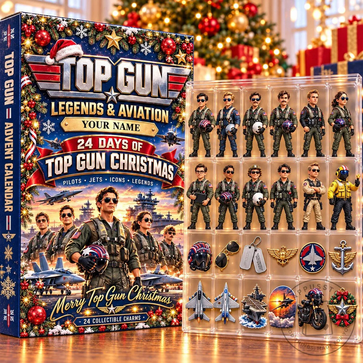 Top Gun Christmas Advent Calendar Box with 24 Collectible Charms 2D 3 Top Gun Christmas Advent Calendar Box with 24 Collectible Charms 2D