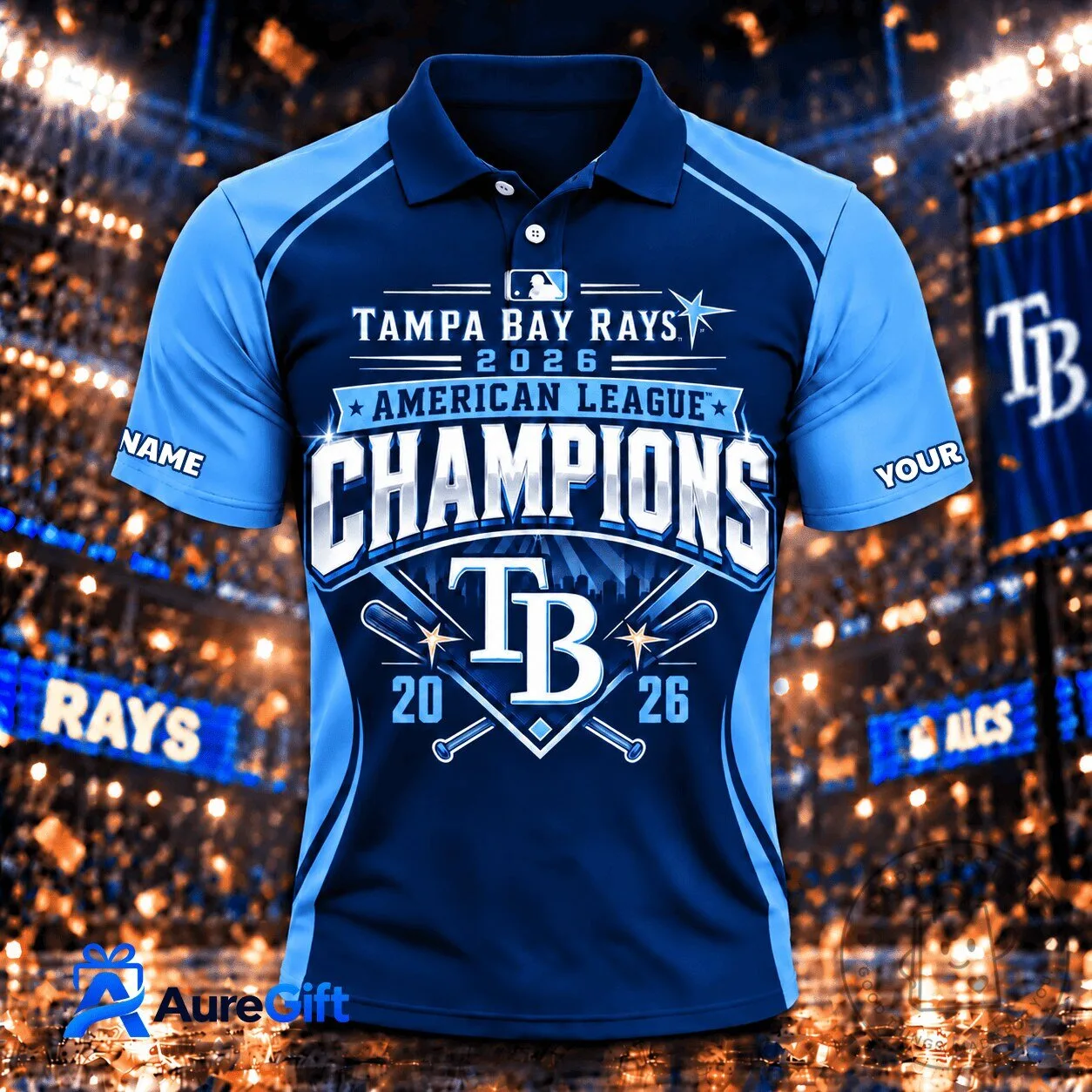 Tampa Bay Rays 2026 American League Champions World Series Polo Shirt