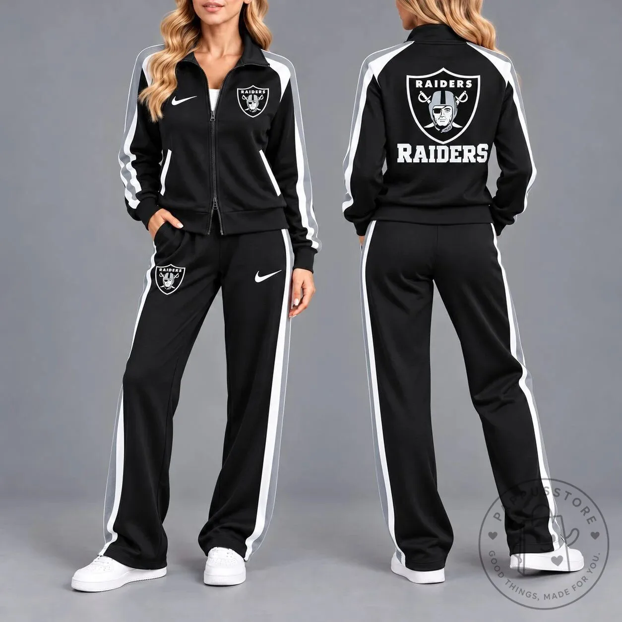 Las Vegas Raiders NFL Football Team Full Zip Tracksuit Jacket