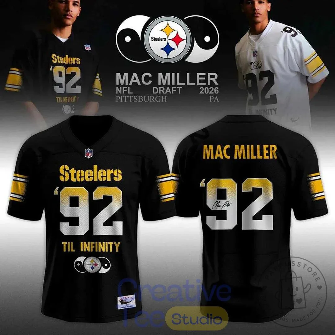 Pittsburgh Steelers Mac Miller 2026 Black Football Jersey