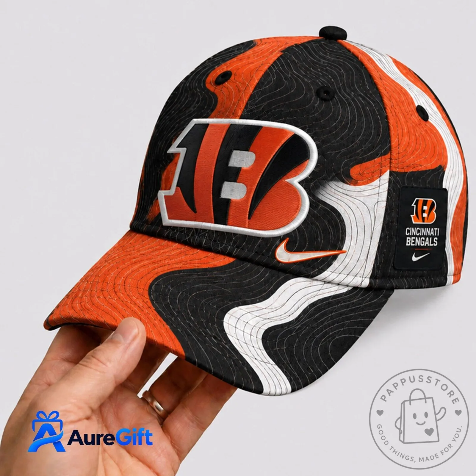 Cincinnati Bengals NFL Football Team Logo Camouflage Pattern Cap Hat