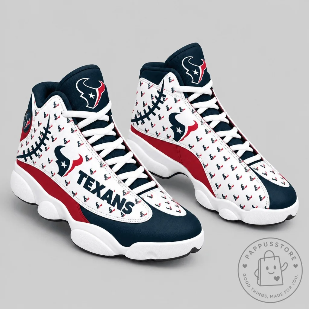 Houston Texans NFL Pattern High Top Sneakers for Men and Women Houston Texans NFL Pattern High Top Sneakers for Men and Women