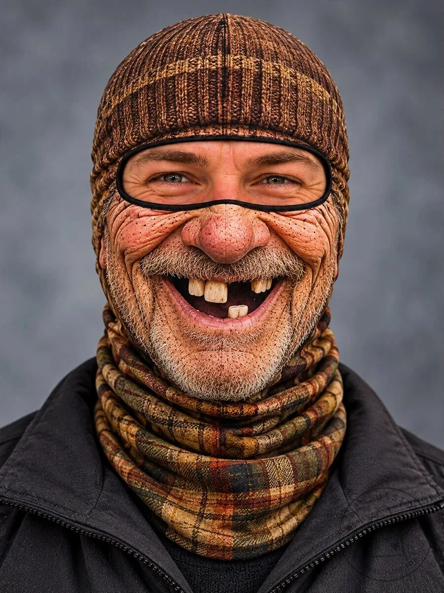 Funny Old Man Face Balaclava Hood for Winter Sports and Outdoor Activities 3 Funny Old Man Face Balaclava Hood for Winter Sports and Outdoor Activities