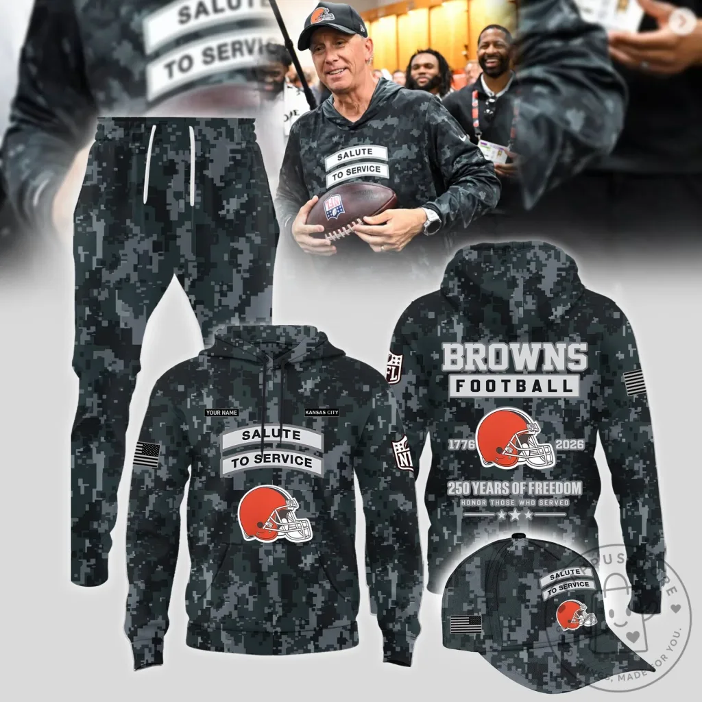 Cleveland Browns Football Salute To Service Digital Camouflage Hoodie Cleveland Browns Football Salute To Service Digital Camouflage Hoodie