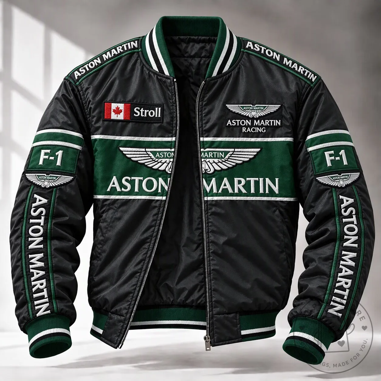 Aston Martin Racing Formula 1 Lance Stroll Bomber Jacket